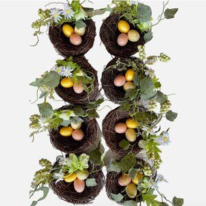 NWT! NEW PIER 1 IMPORTS 8 TWIG BIRD NESTS EGGS SPRING FLORAL RUSTIC EASTER DECOR